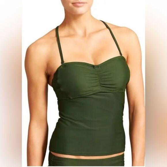 Athleta 34 Tall B/C Bandeau Swim Top Tankini - Picture 1 of 6